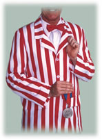 striped boaterjacket costume red bow tie